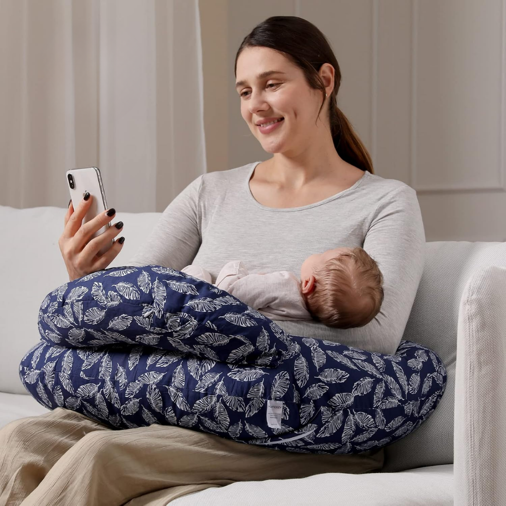 CuddleNest – Verstelbaar Voedingskussen met Comfortabele Ondersteuning