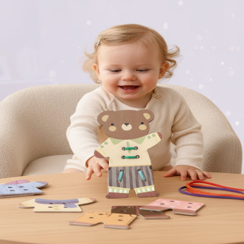 LaceBear – Montessori Rijg Speelgoed Beer