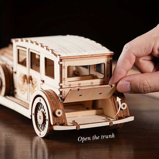 RetroRide™ – 3D Houten Vintage Auto Puzzel