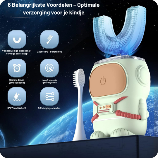MiloBrush™ Astro Edition – Elektrische Kindertandenborstel  set (2-12 jaar)