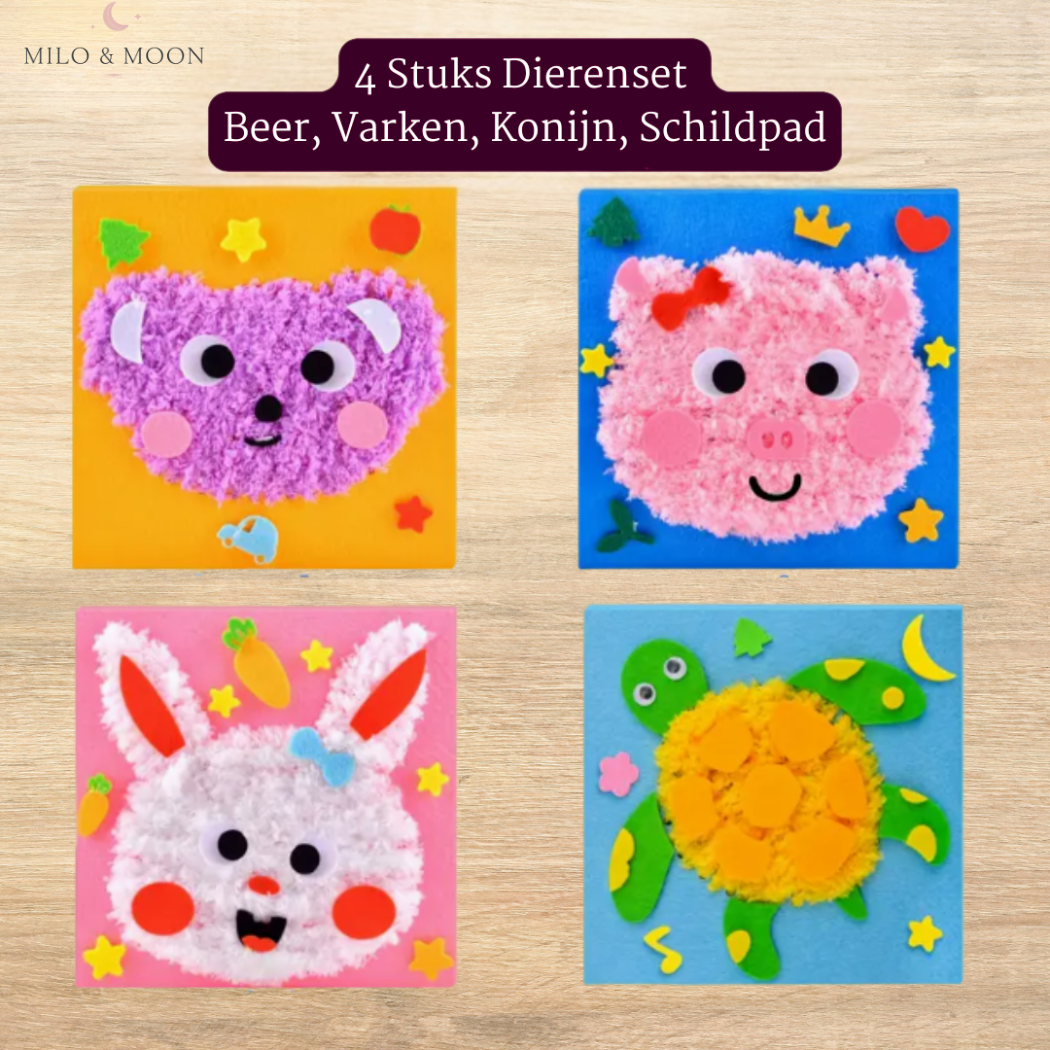 Milo & Moon - Creatieve Dieren Borduur-Kit