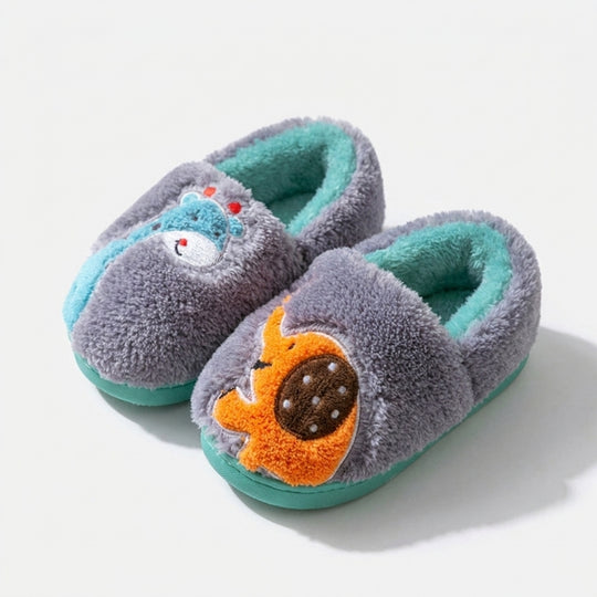 DinoStep – Pluche Kinderpantoffels met Dinosaurusdesign