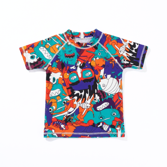 SunVibe – Anti-UV Kinder Zwemshirt met Korte Mouwen