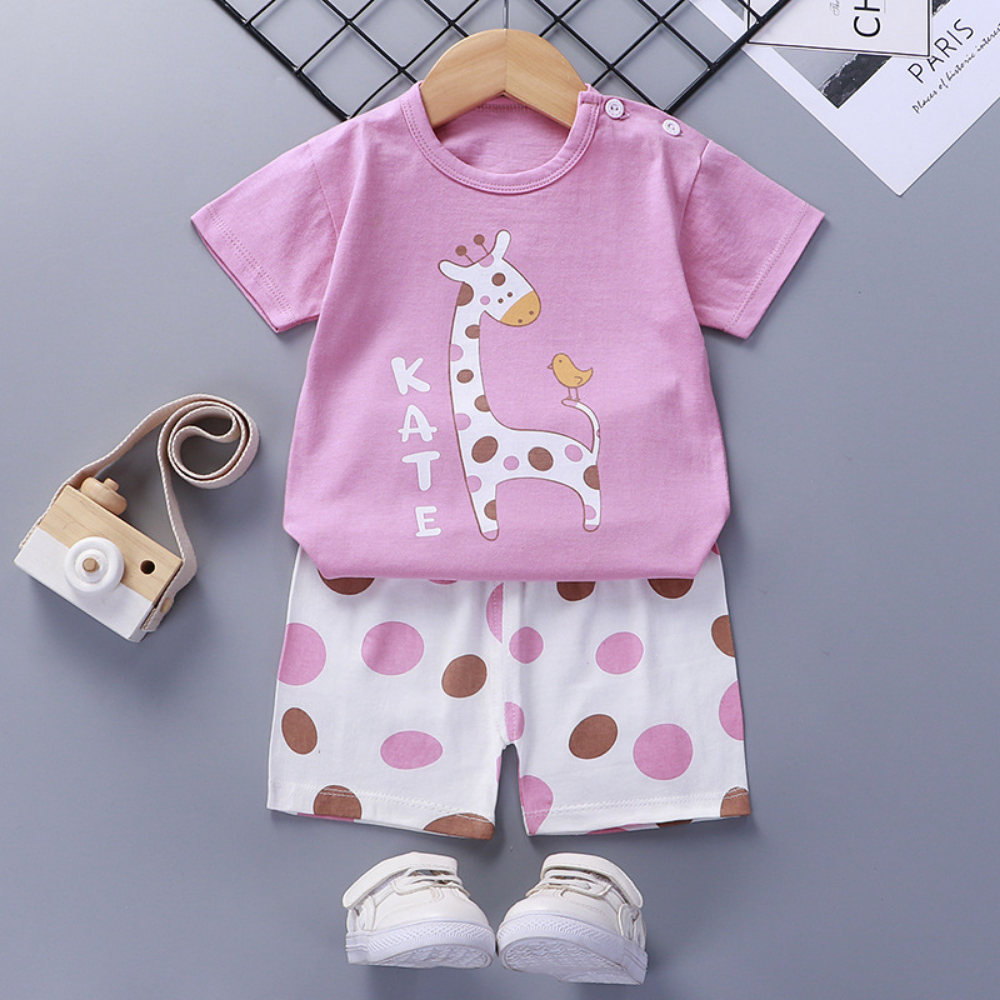 HappySprout – Kinder Zomerset met Cartoonprint