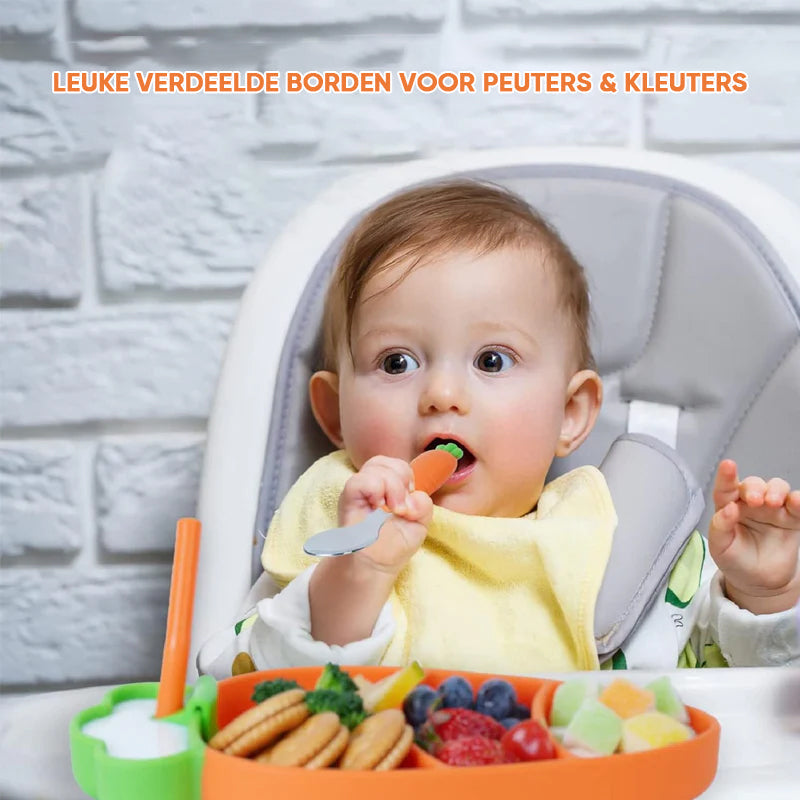 StickySnack™ – De Siliconen Eetset voor Baby’s Peuters.