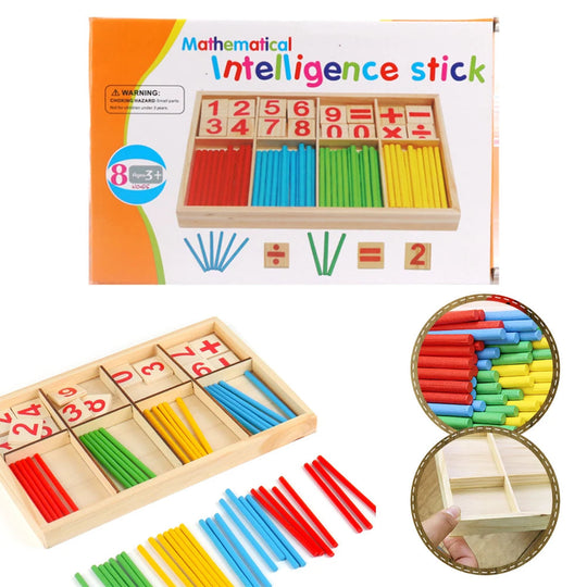 MathSticks™ – Montessori Houten Rekenstokjes voor Kinderen