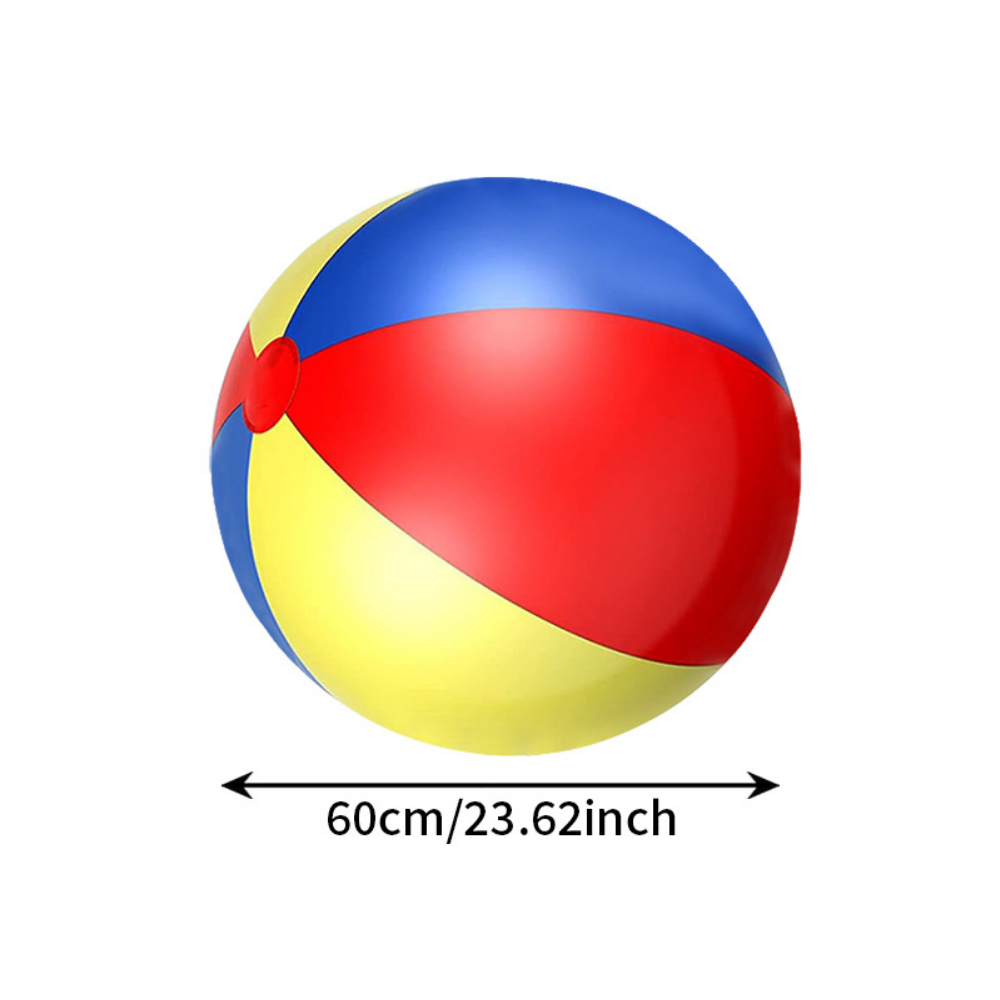BeachBounce – Driekleurige Opblaasbare Strandbal van 60cm en 80cm