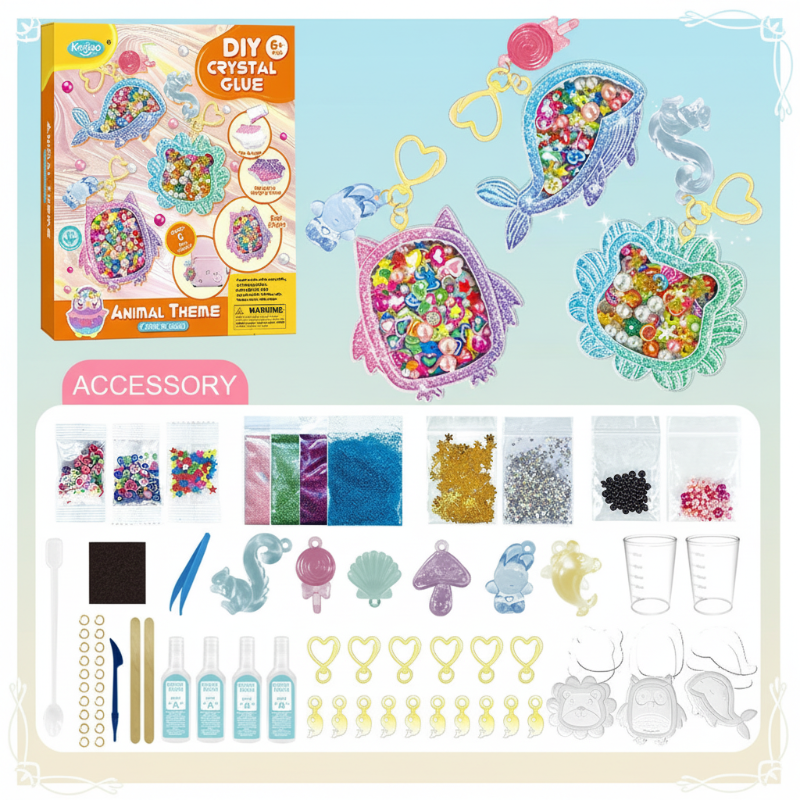 Fonkel afgewerkte glitter sleutelhanger - Milo & Moon