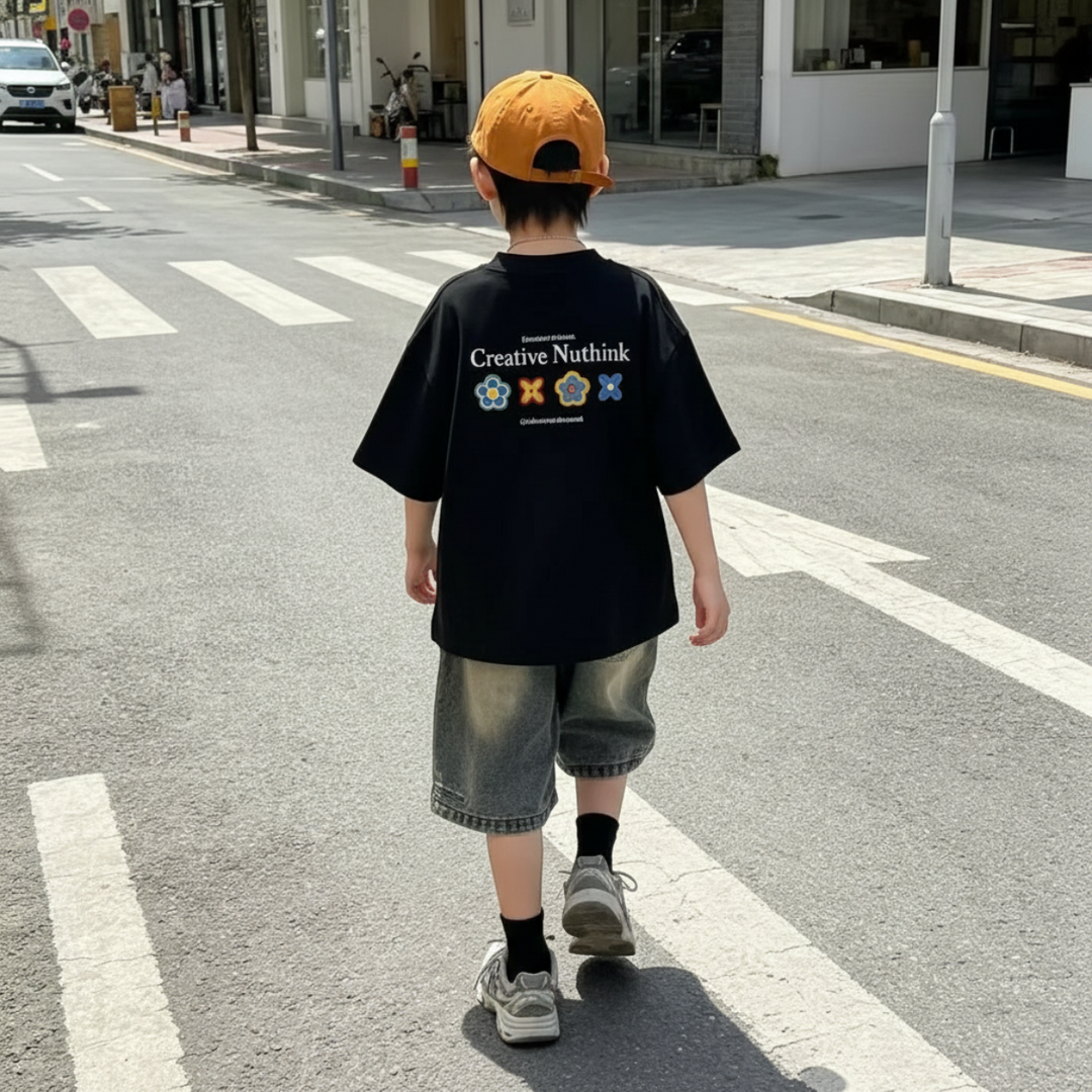 Knul los kinder T-shirt detail - Milo & Moon