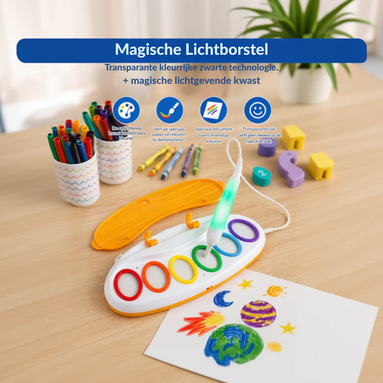 TekenTover – Kindertekenset met Magisch Licht voor Knoeivrij Tekenen