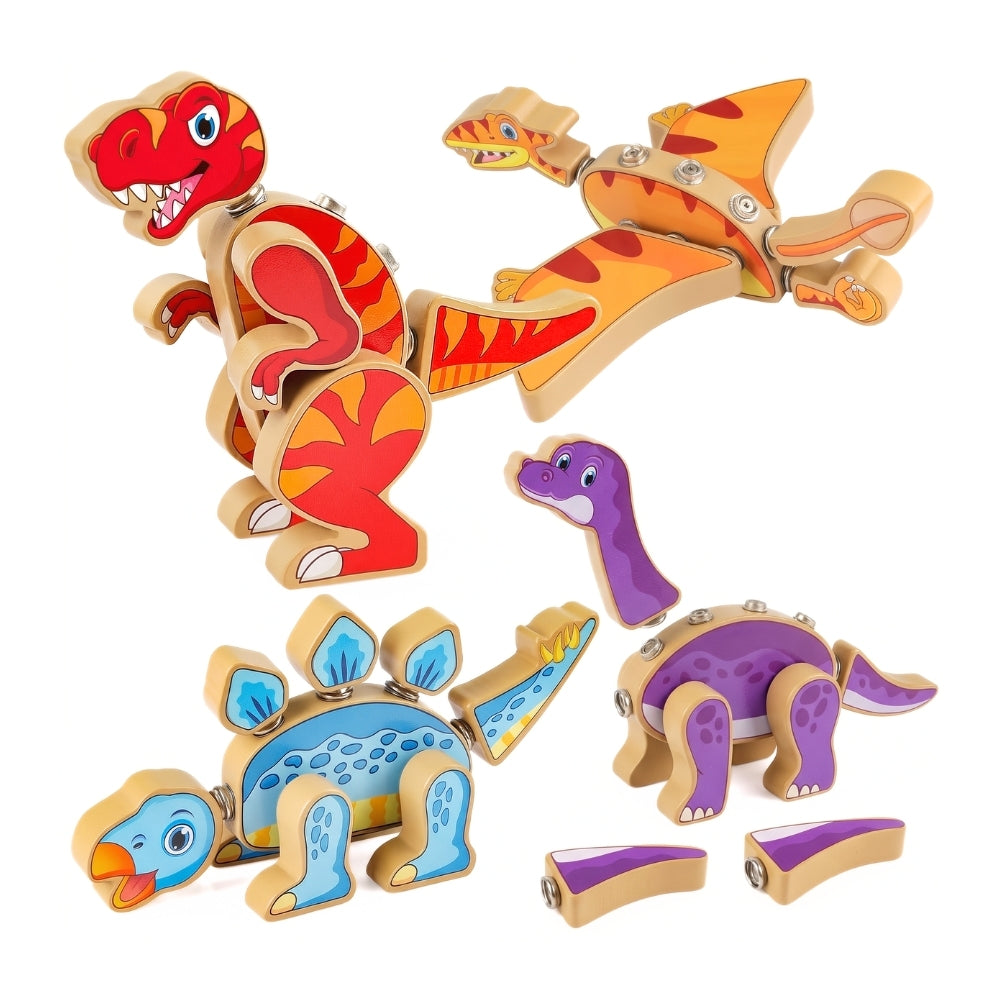 DinoBuild – Houten Dinosaurus Bouwset