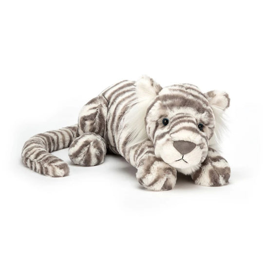 SnowStripe – Grote Witte Tijger Knuffel van Zacht Pluche