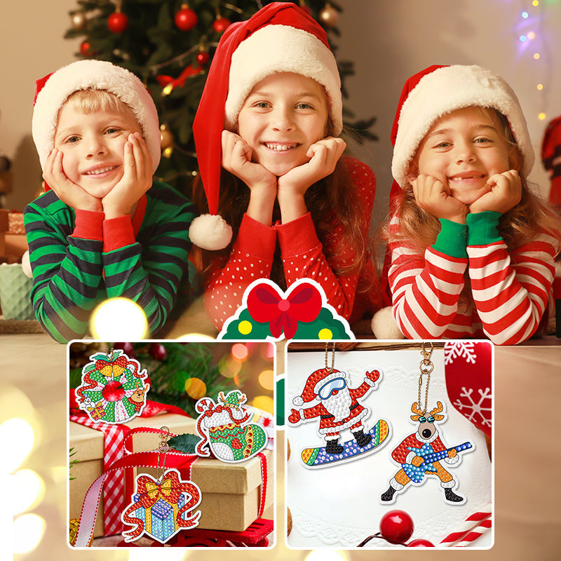 HolidayCharm™ – Kersteditie DIY Diamond Painting Sleutelhanger Set