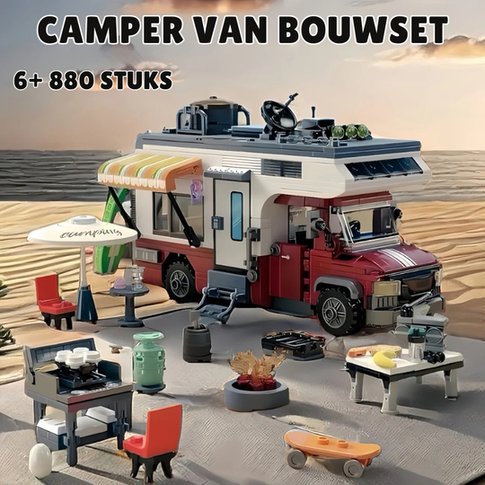 CamperLux™ – 880-delige Luxe Camper Bouwset – Inclusief Verlichting & DIY Model