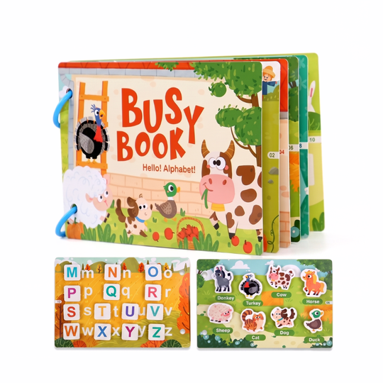 QuietLearn – Montessori Busy Book met Herbruikbare Stickers