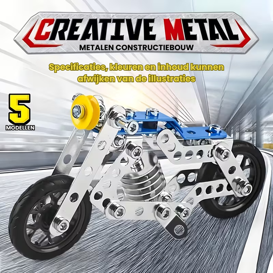 MotoForge™ – 5-in-1 Metalen Wisselbare Motor Bouwset voor Kinderen