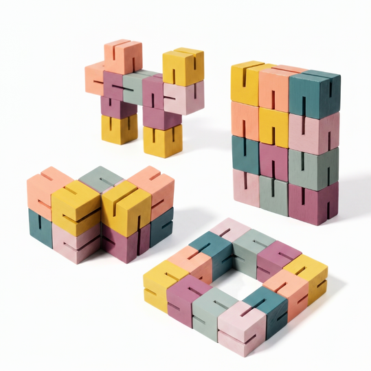 BuildMind – 3D Houten Bouwblokken Puzzel
