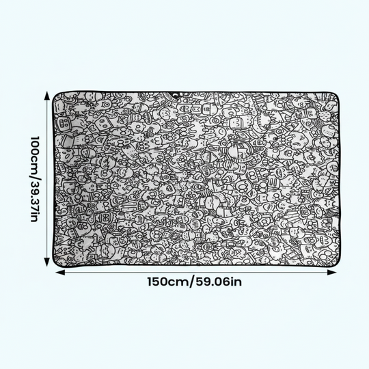 DoodleMat grote kleurposter kinderen - Milo & Moon