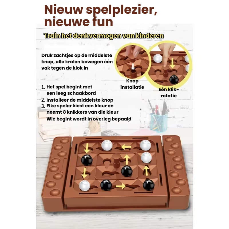 OrbitChess™ – Strategisch 2-Speler Bordspel – Logica & Denkvaardigheden