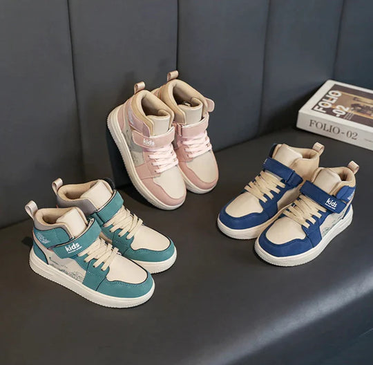 StepActive™ – Comfortabel & Antislip Leren Sneakers voor Kinderen