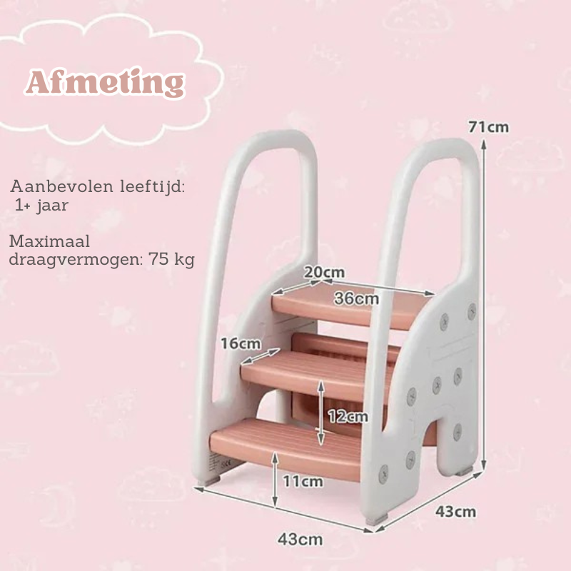 StepUp™ – 3-traps Verstelbaar Kinderkrukje