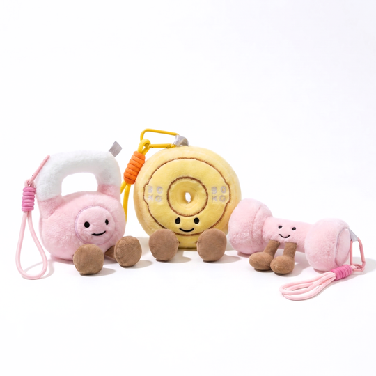 GymCuddle – Fitness Knuffel Sleutelhanger met Speels Design