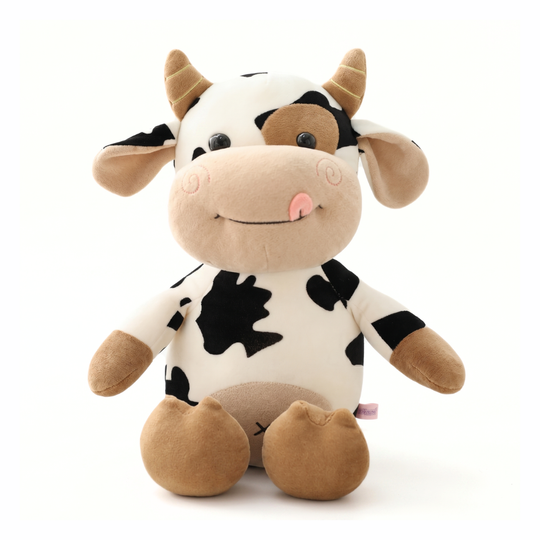 CowCuddle – Schattige Koe Knuffel met Trui & Tasje