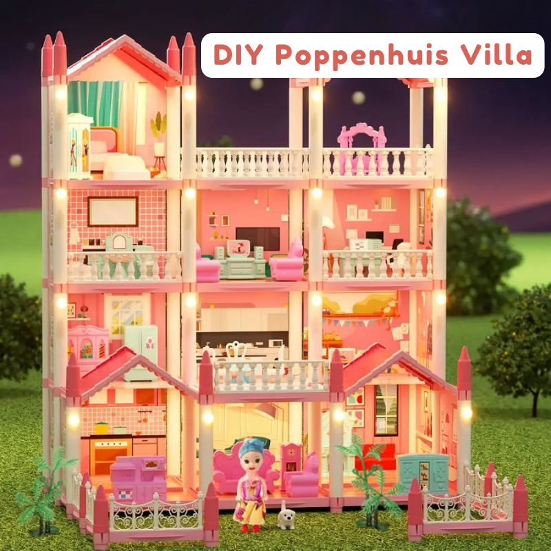 DreamHouse™ – DIY 3D Cartoon Poppenhuis Set – Creatief Miniatuurhuis voor Kinderen