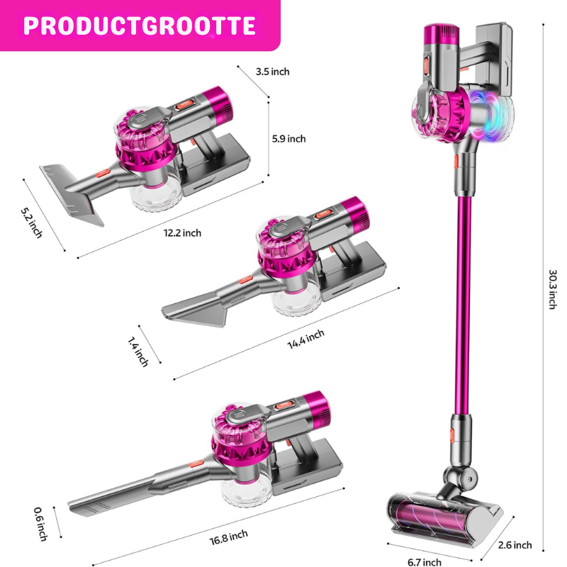 TinyHelper™ – Realistische Speelgoedstofzuiger – 4-in-1 Licht & Geluid