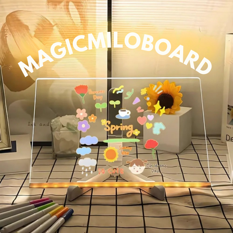 MagicMiloBoard™ – Creatief LED Doodle Glow Schrijfbord – 7 Kleuren Teken- en Notitiebord