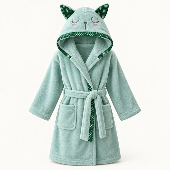 CuddleCape – Zachte Kinderbadcape met Dierenprint