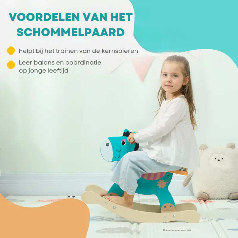 RockyDonkey™ – Baby Schommelpaard met Handvatten & Zitting