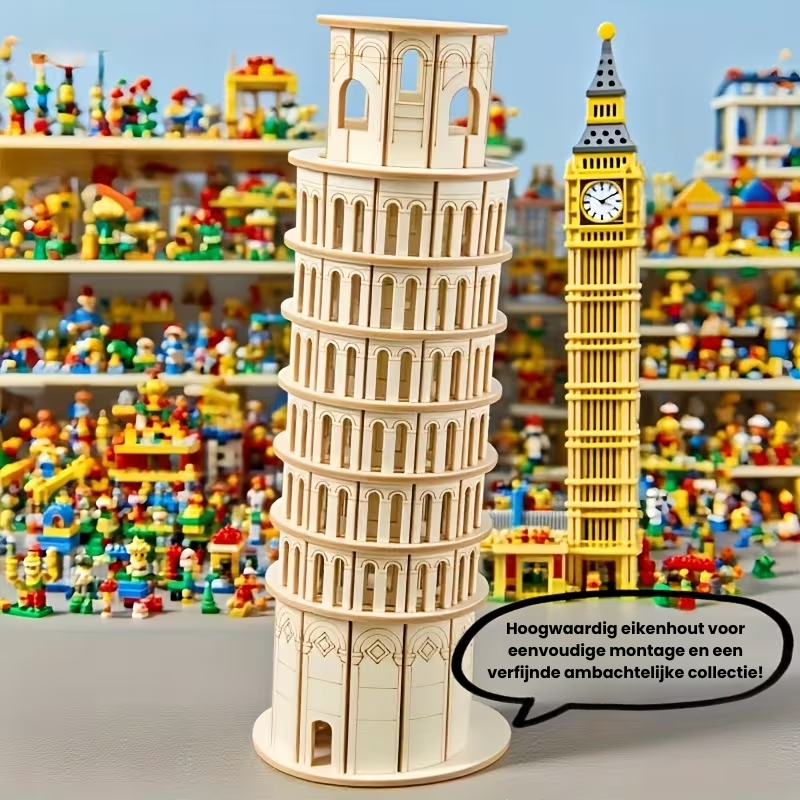 PisaCraft™ – 3D Houten Toren van Pisa Puzzel