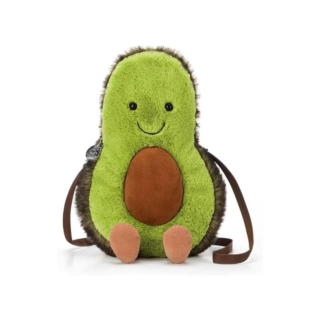 SnackBag – Pluche Schoudertasje Avocado, Toast & Watermeloen