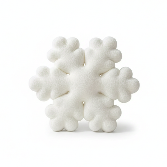 SnowFluff – Sneeuwvlok Pluche Decoratiekussen