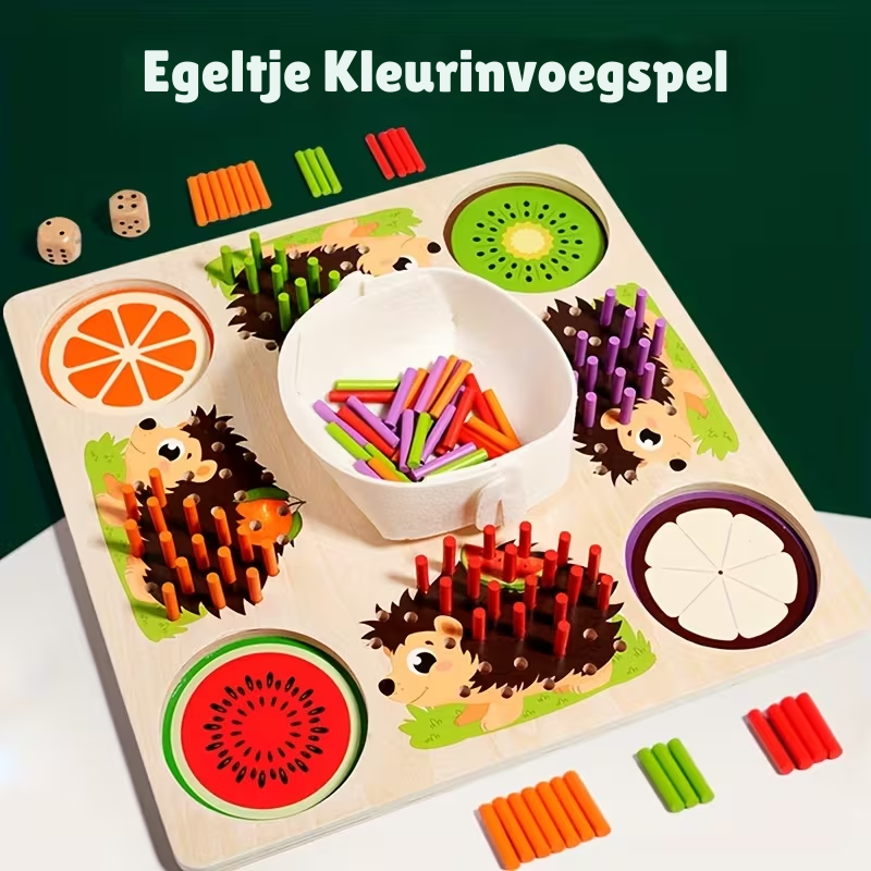 HedgeMatch™ – Kleuren Sorteer Speelgoed - Educatief Spel voor Peuters