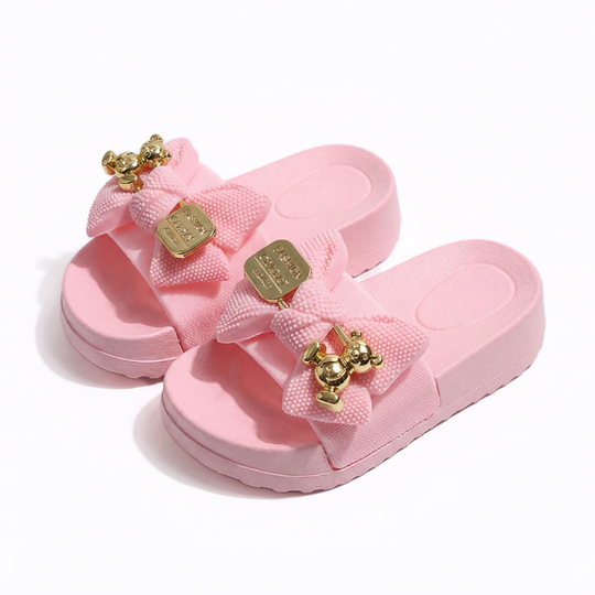 BowBear – Cartoon Strik en Beer Kinderslippers