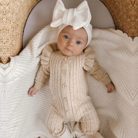 CherubKnit gebreid babypakje voorkant - Milo & Moon