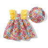PetalBloom – Zomerjurk met Bloemenprint & Hoed