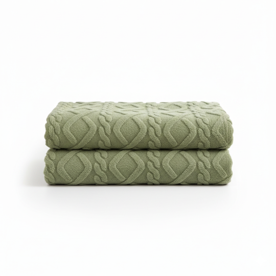 KnitCloud™ – 3D Kabelbrei Fleece Deken – Ultrazachte Microfiber Plaid