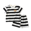 StripeBuddy – T-shirt en Shorts Set voor Jongens