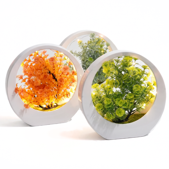 NatureGlow – LED Tafellamp met Kunstplant