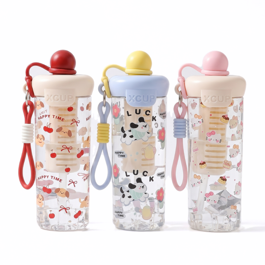 TeaJoy – Cartoon Drinkfles met Theefilter (600 ml)