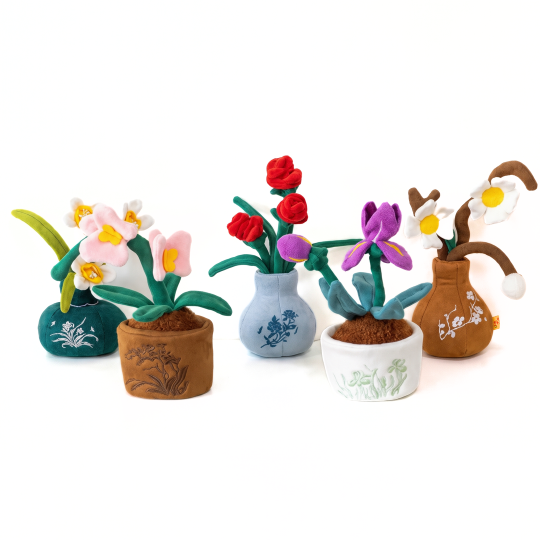 BloomFriends – Pluche Bloemen in Decoratieve Pot