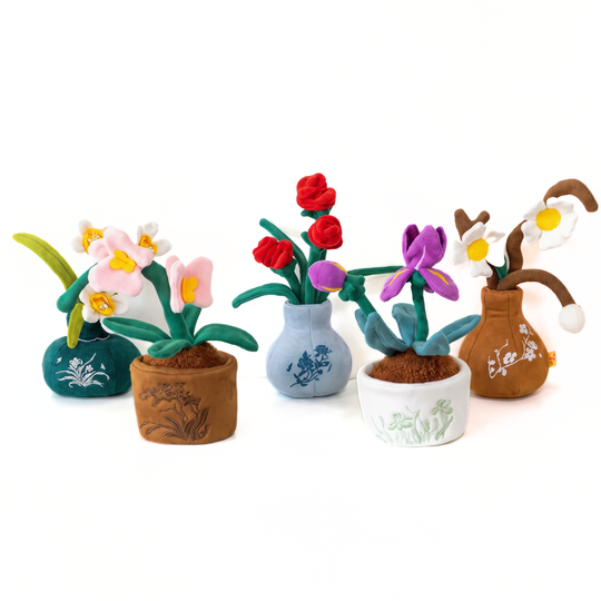 BloomFriends – Pluche Bloemen in Decoratieve Pot