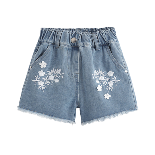 Johanna – Bloemen Denim Broekjes