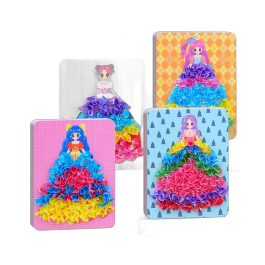 <font dir="auto" style="vertical-align: inherit;"><font dir="auto" style="vertical-align: inherit;">Livre de stickers créatifs pour filles, peinture à la main, tamponnage de princesse, bricolage, jouet éducatif</font></font>