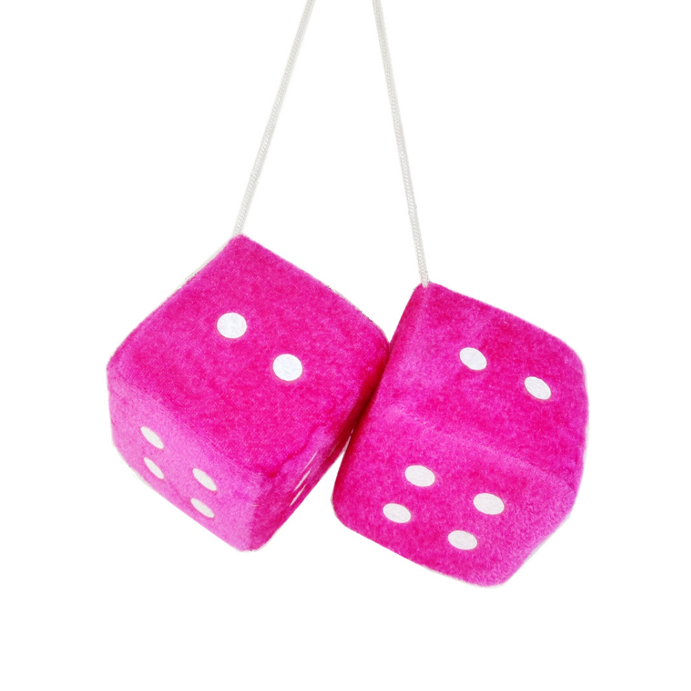 RetroDice – Pluche Dobbelstenen voor Autospiegel