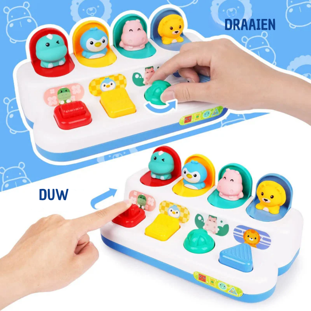 PopPret – Sensorisch Baby Speelgoed met Pop-Up Knoppen