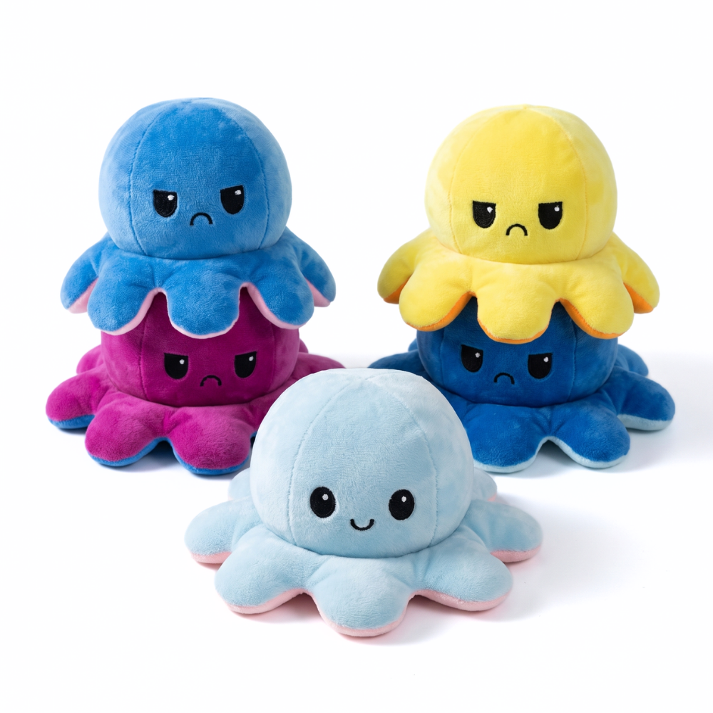 MoodFlip – Omkeerbare Octopus Knuffel